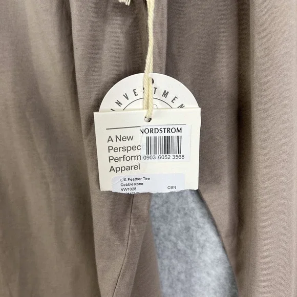 Vuori Shirt Womens Size XS Cobblestone Long Sleeve Feather Tee - Picture 5 of 10